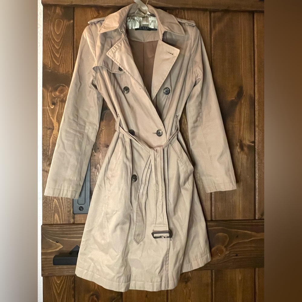 XS double breasted Ralph Lauren Trench Coat